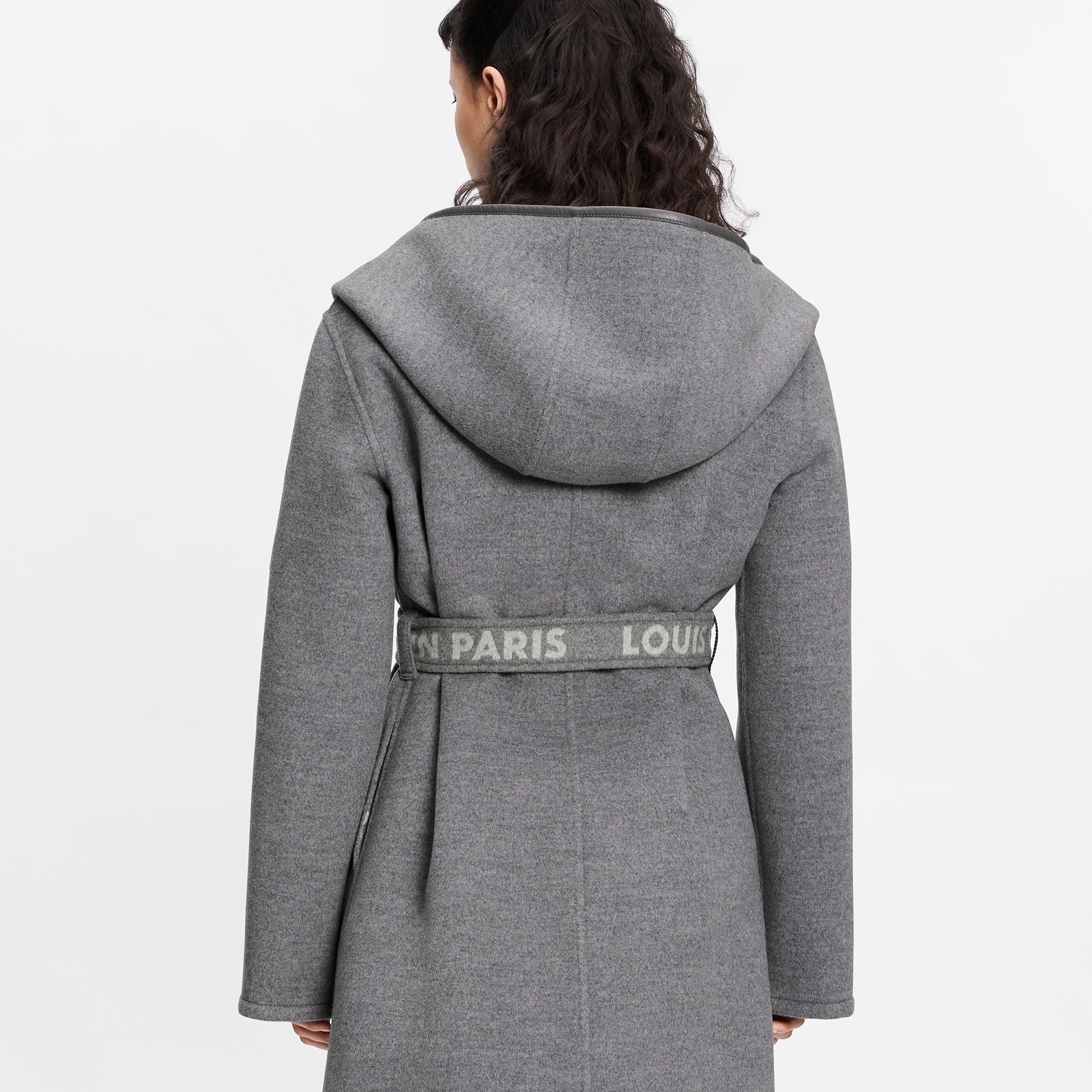 Belted Double Face Hooded Wrap Coat - 5
