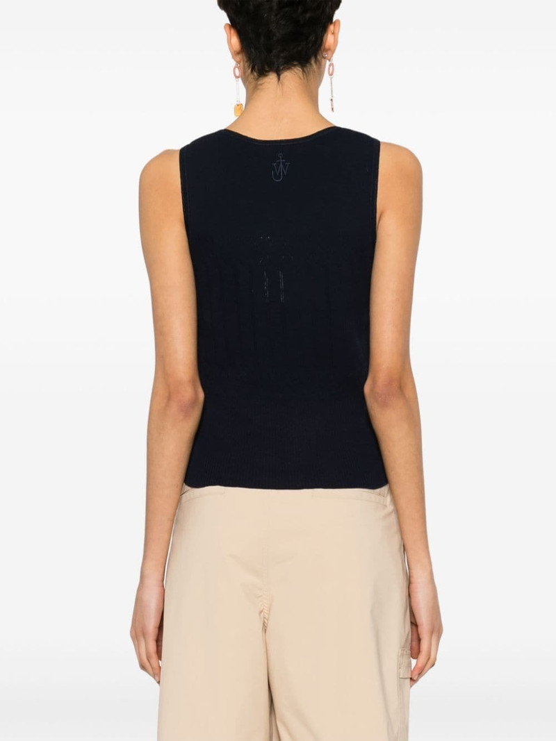 sleeveless pointelle-knit 상단 4