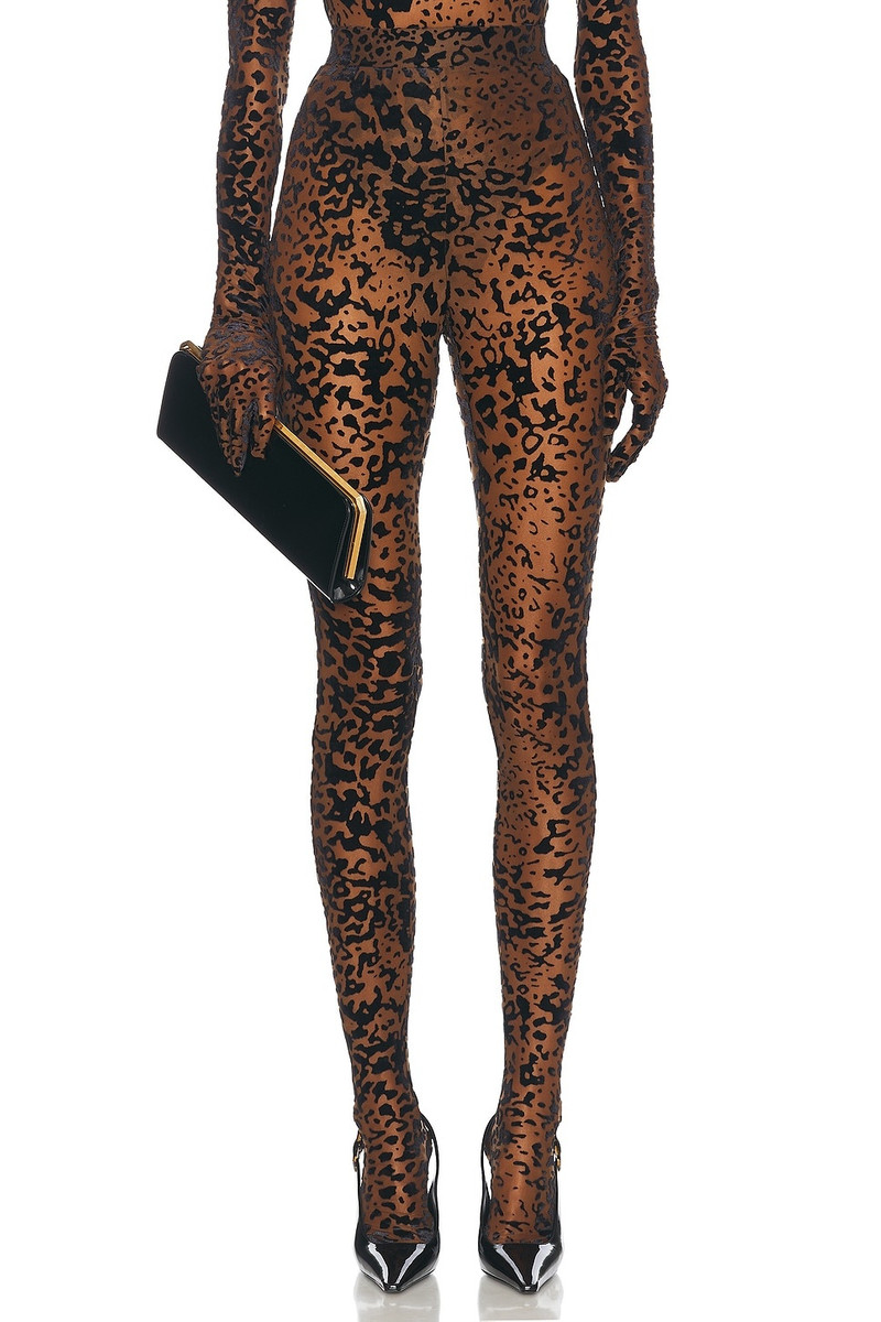 Leopard Burnout Mesh Stocking 1