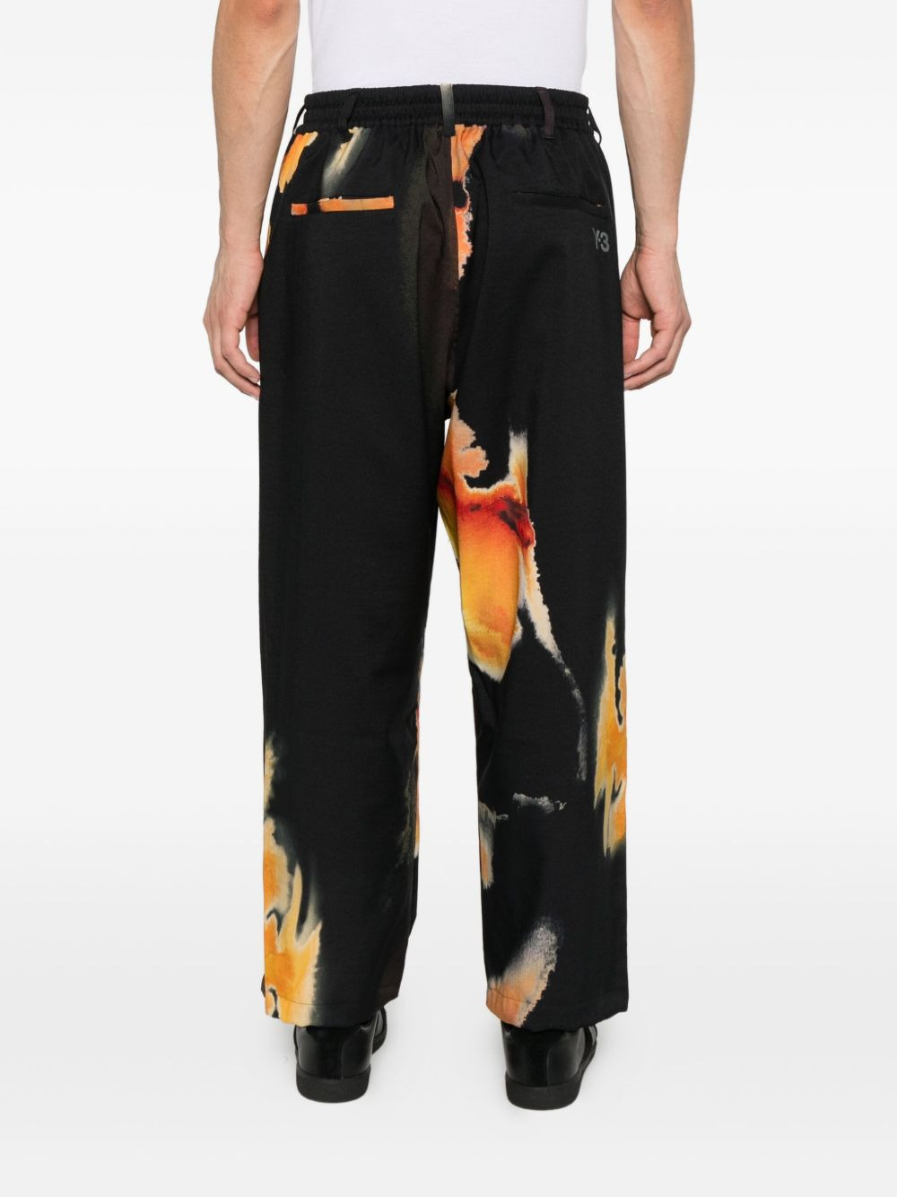 abstract-print trousers - 4
