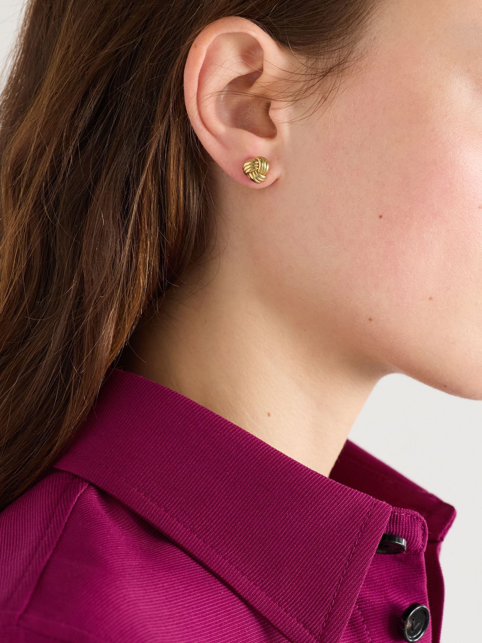 Knot gold-plated earrings Gold - 2
