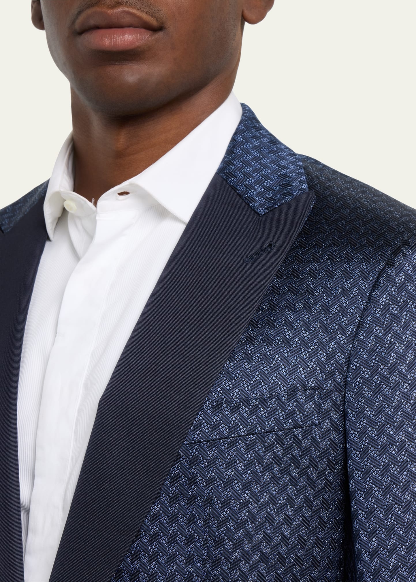 Men's Silk Jacquard Blazer - 5