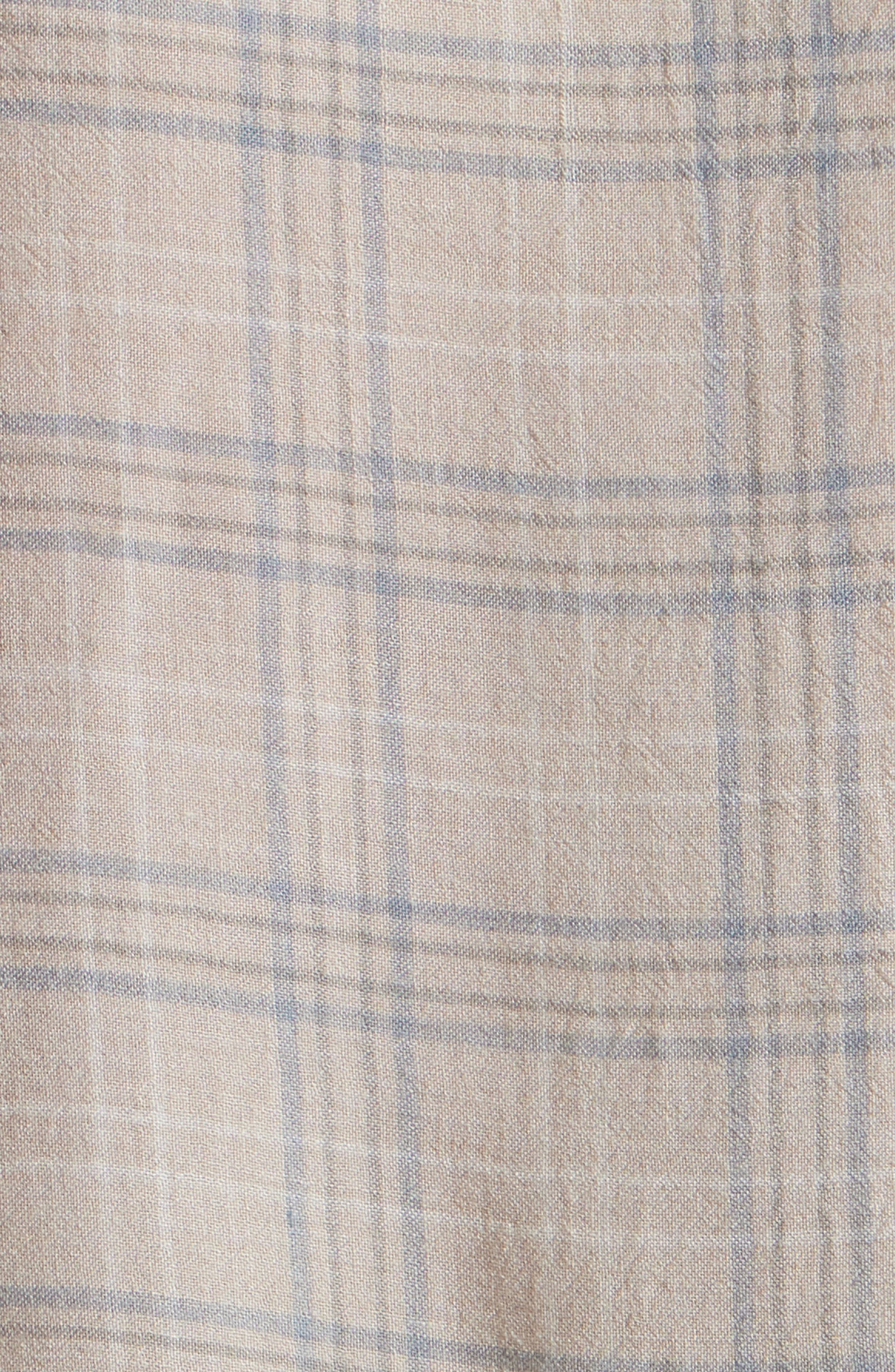 FRAME Plaid Cotton & Wool Button-Up Shirt in Cream Plaid at Nordstrom - 5