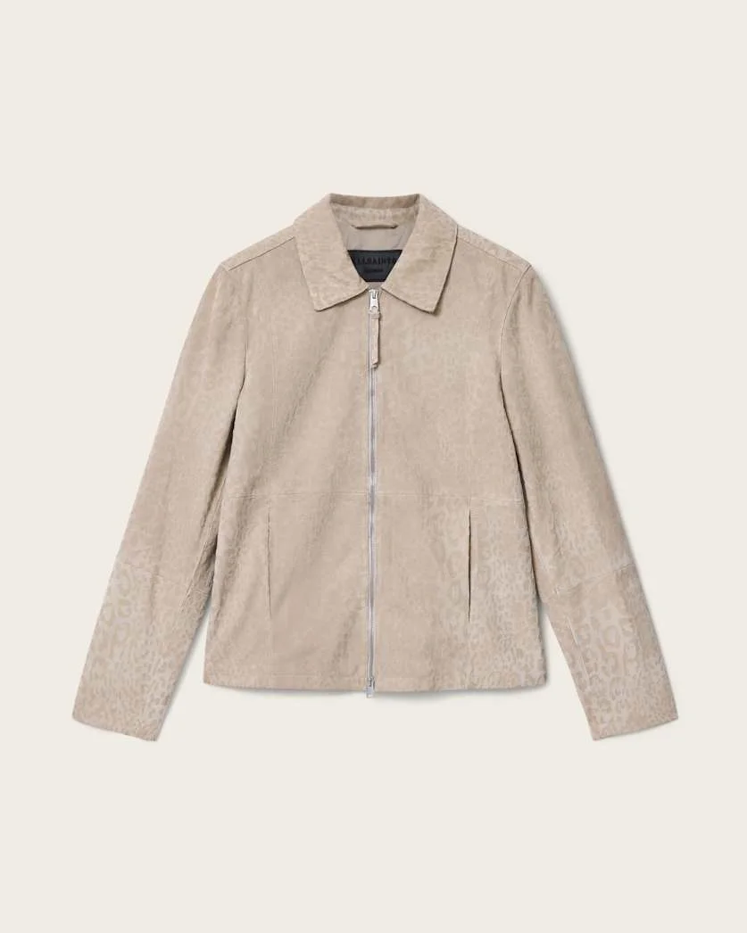 HOCKLEY SUEDE ANIMAL PRINT JACKET - 1