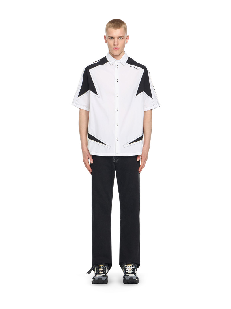 Off-White Race Logo Star Bowling Shirt outlook