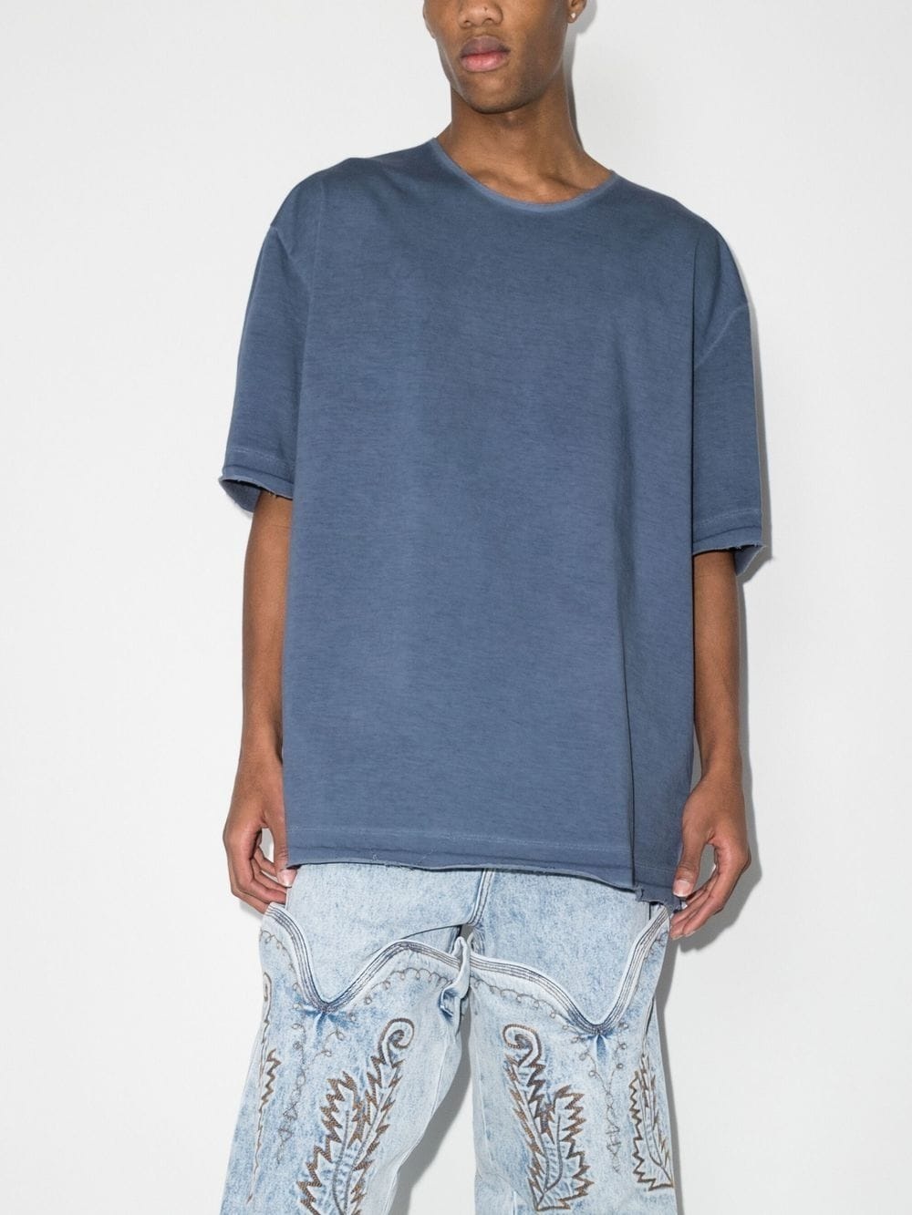 raw-edge oversized T-shirt - 2