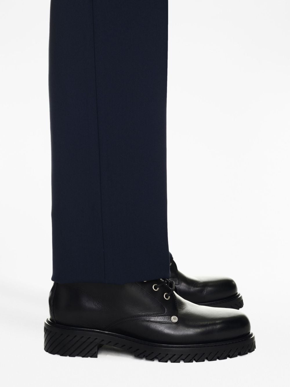 Diag-sole lace-up combat boots - 6