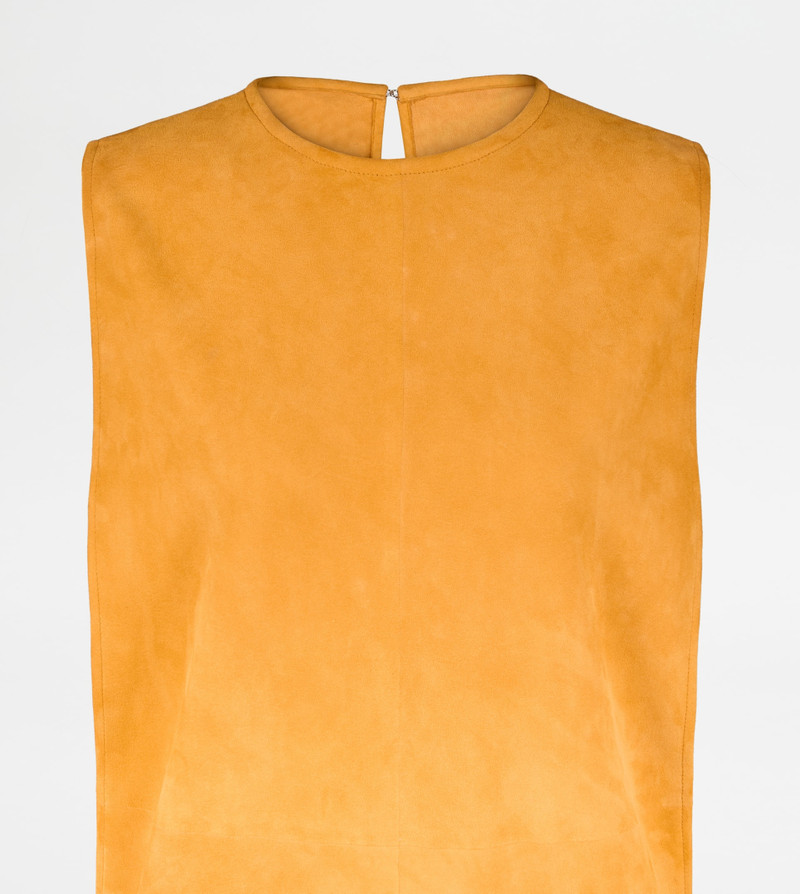 DRESS IN PASHMY SUEDE - YELLOW 8