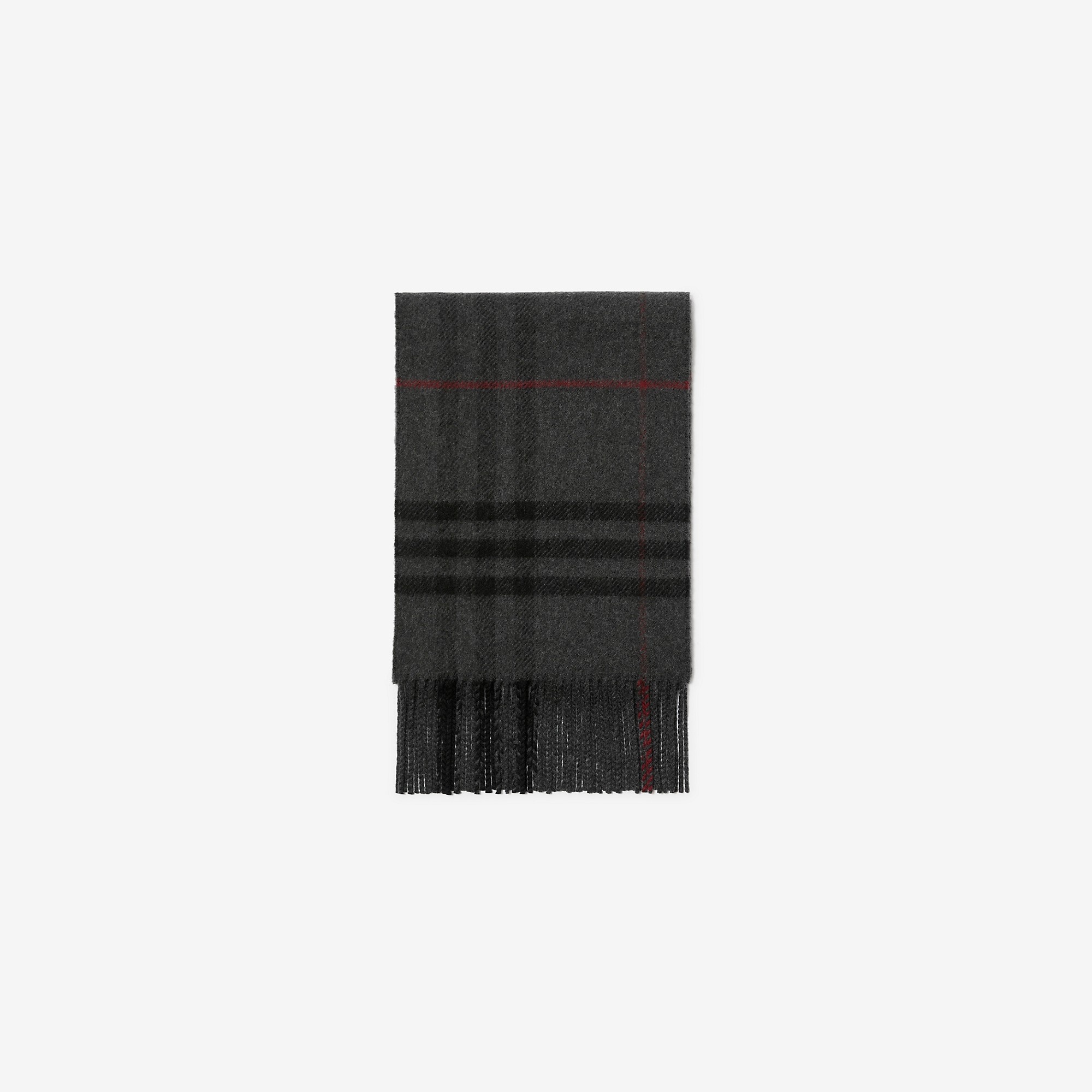 Check Wool Cashmere Scarf - 5