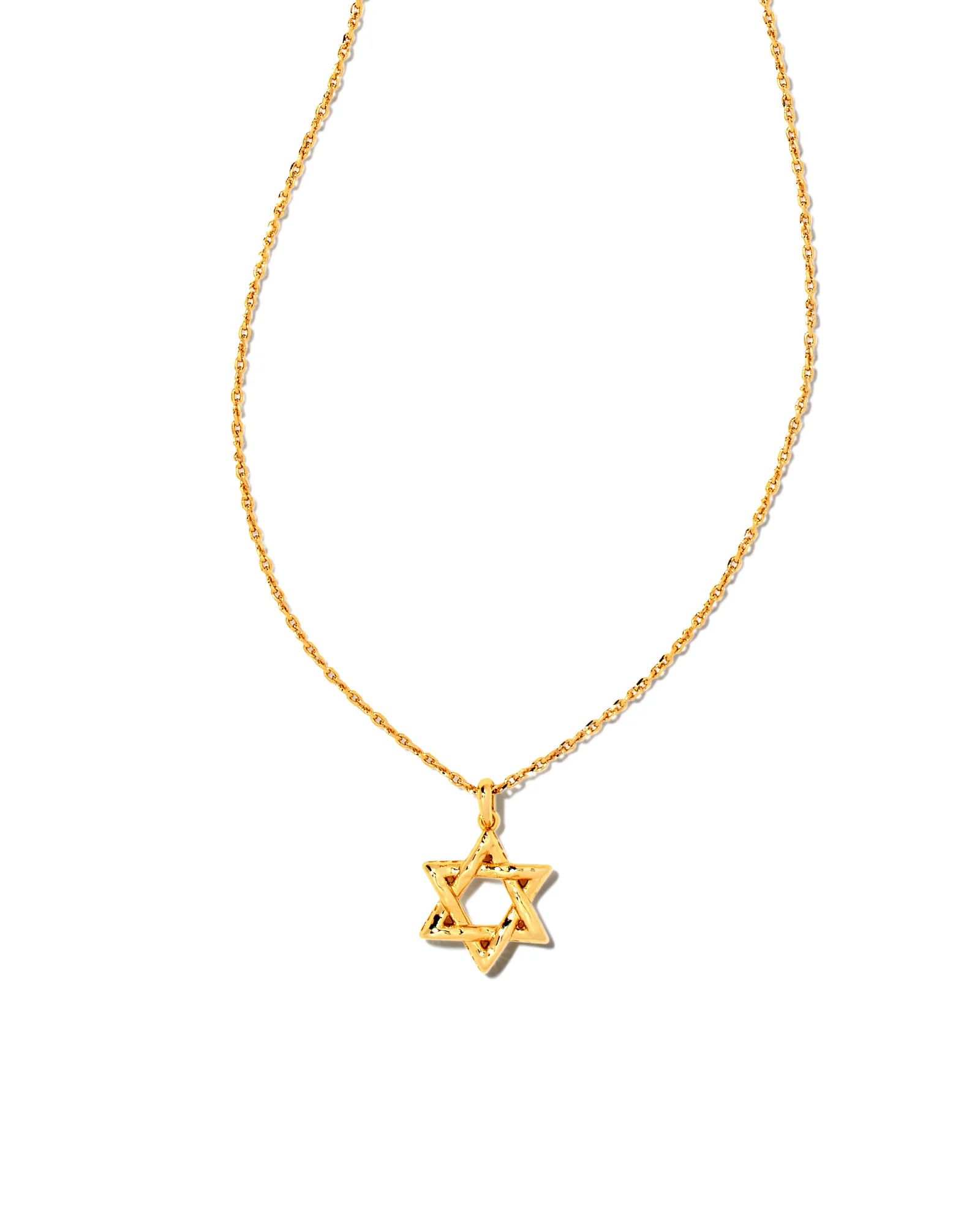 Star of David Pendant Necklace in Gold - 1