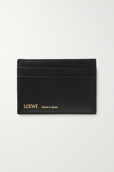 Loewe Leather and cotton-blend jacquard cardholder outlook