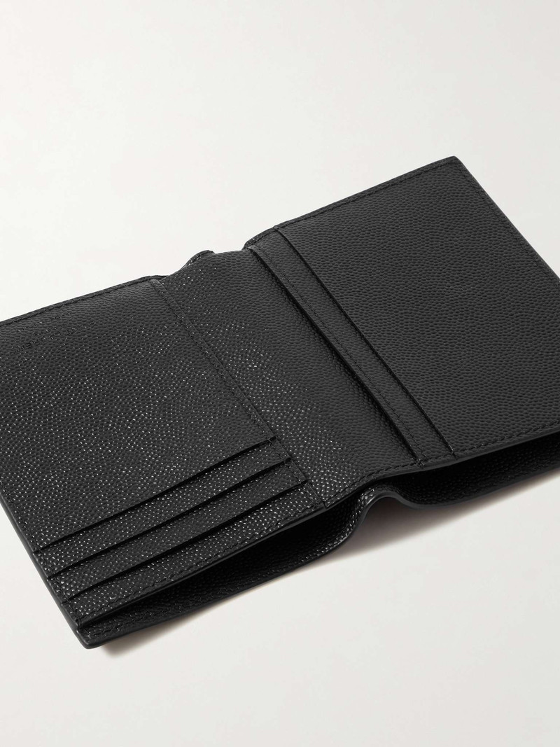 SAINT LAURENT Logo-Debossed Full-Grain Leather Billfold Wallet outlook
