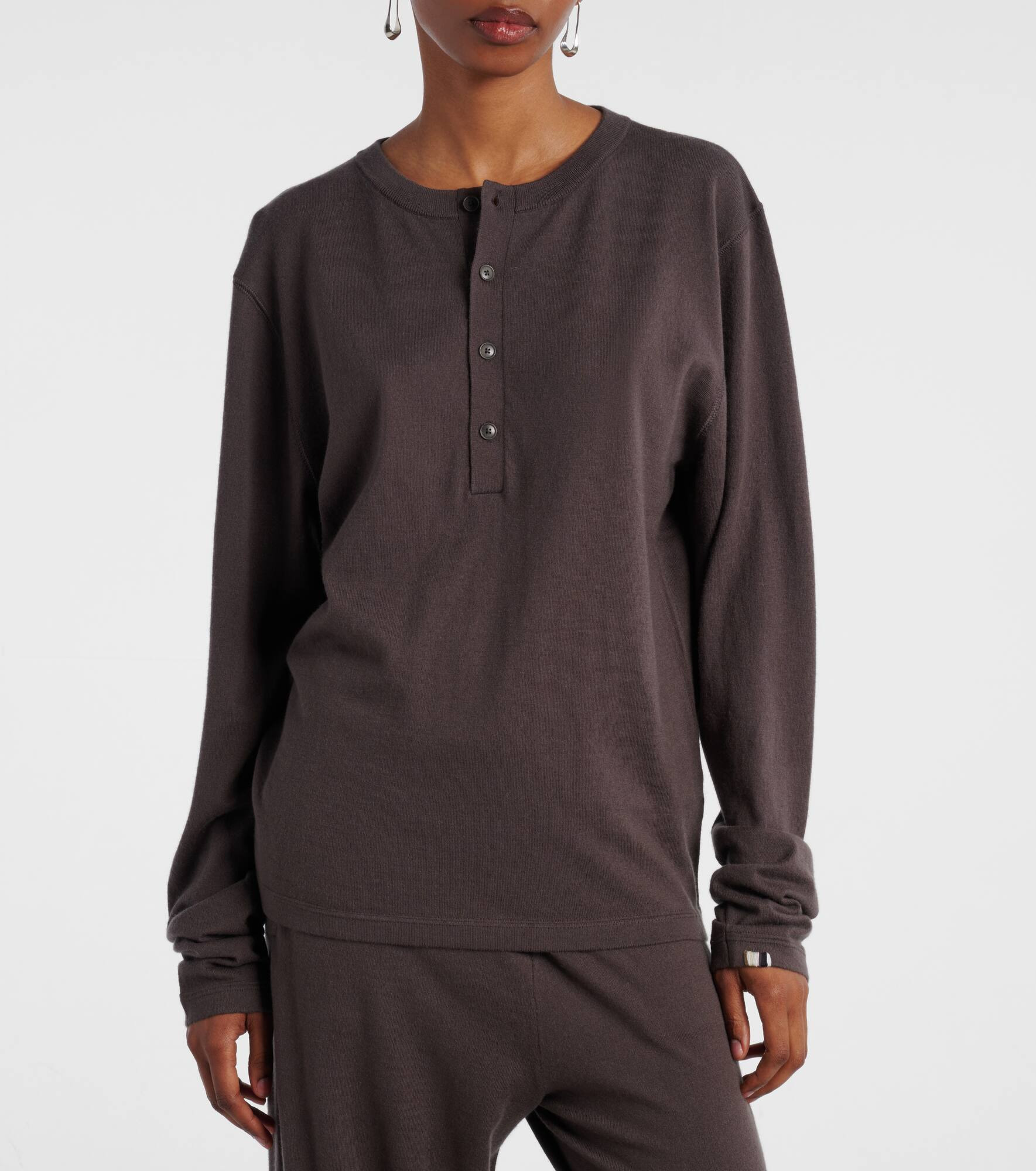 N°370 Herman cotton and cashmere Henley shirt - 6