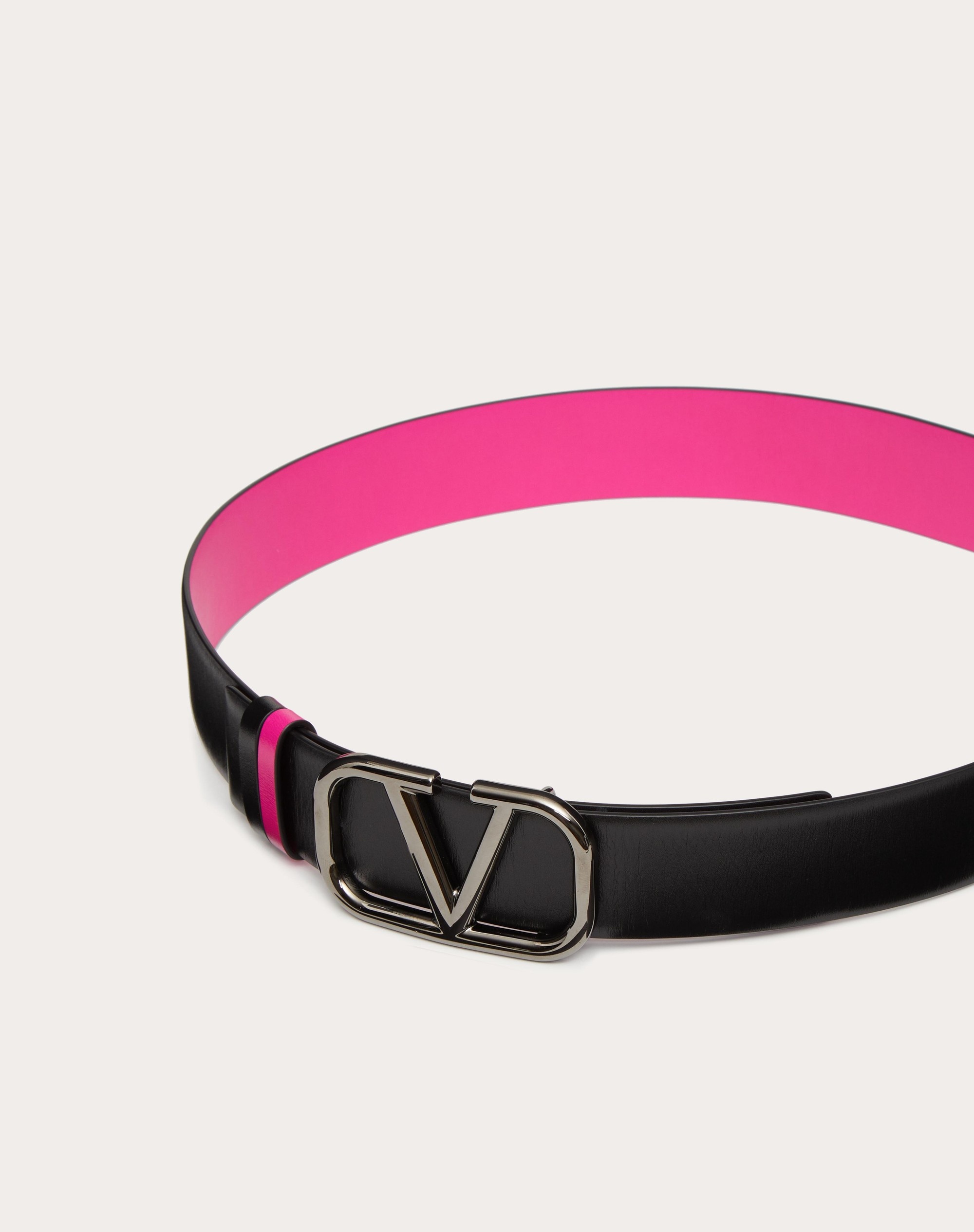 VLOGO SIGNATURE REVERSIBLE CALFSKIN BELT 40 MM - 4