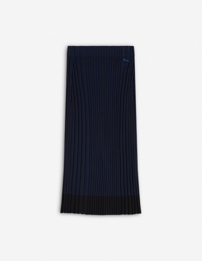 BABY FOX PATCH RIBBED MIDI SKIRT - 1