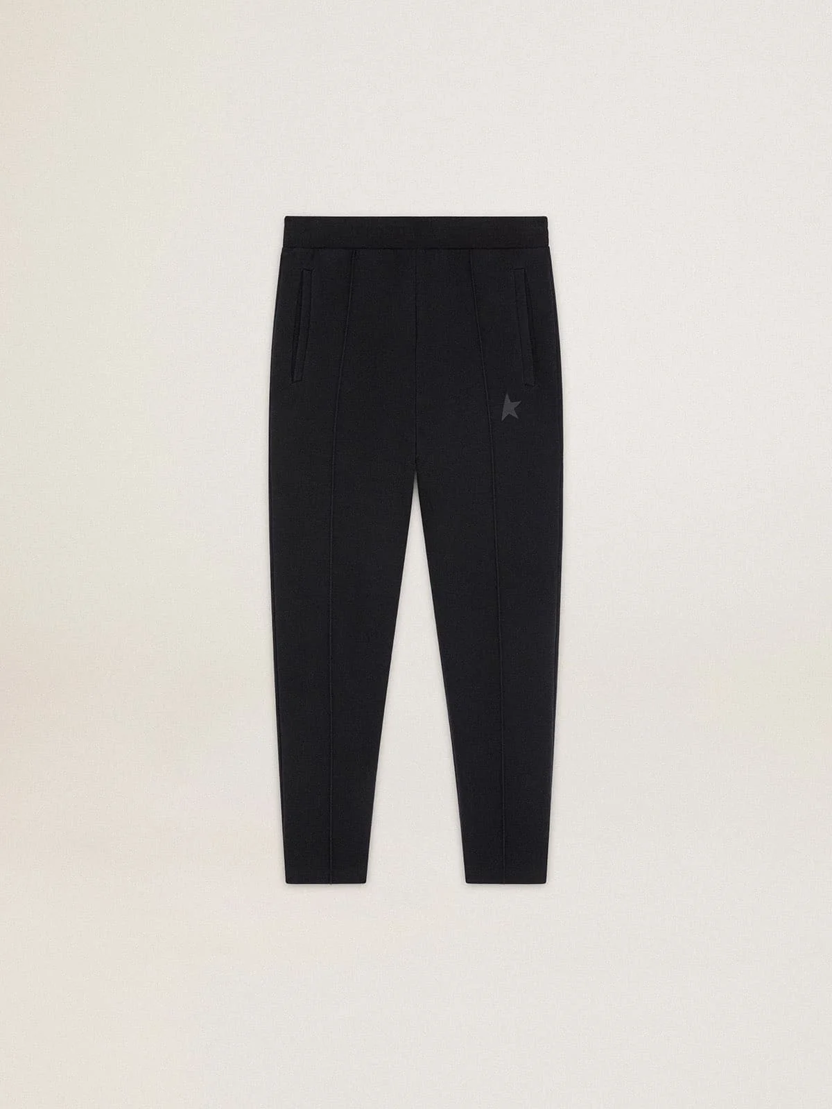 Men's black joggers with star on the front - 1