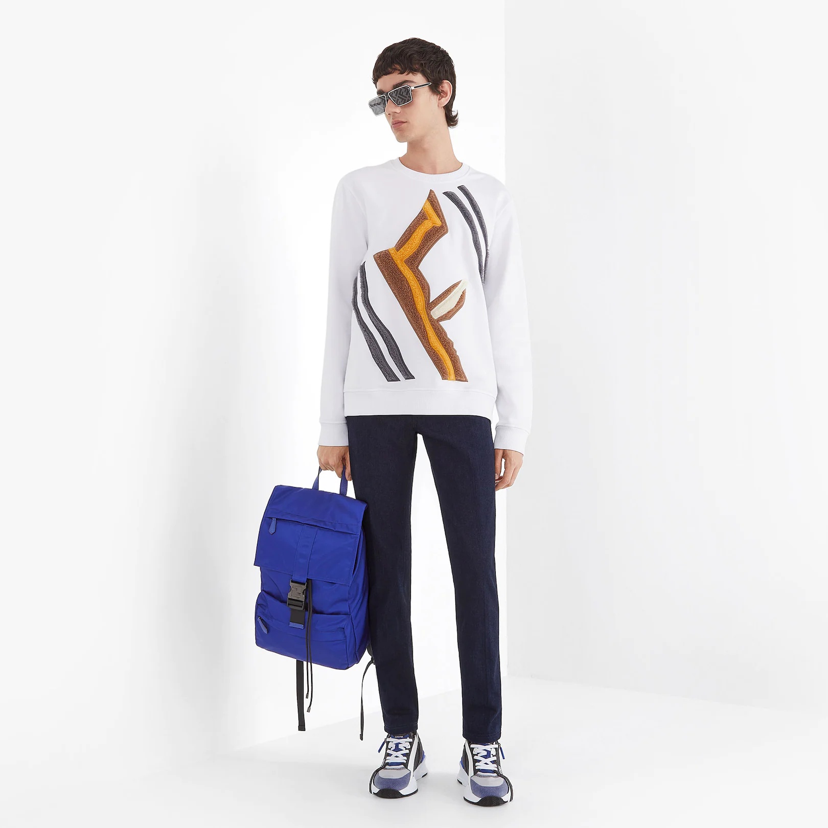 White jersey sweatshirt - 4
