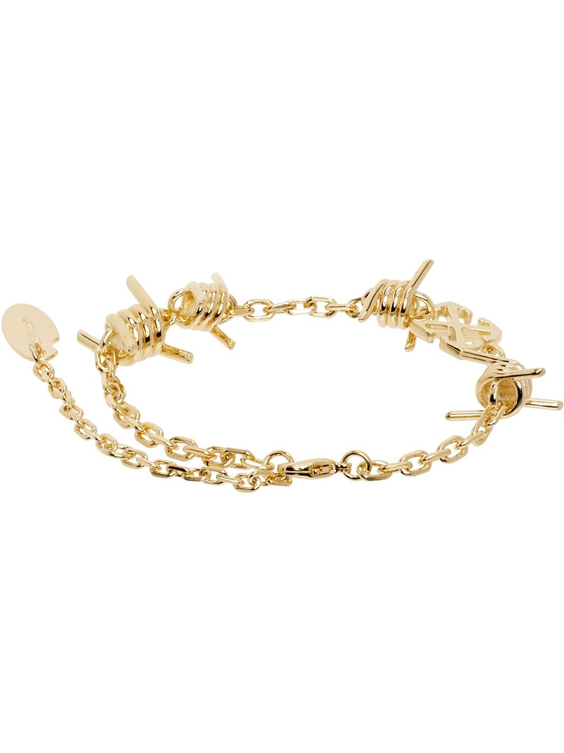 Off-White Gold Barbed Wire Bracelet outlook