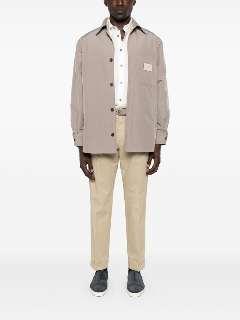 EMPORIO ARMANI logo-patch shirt jacket outlook