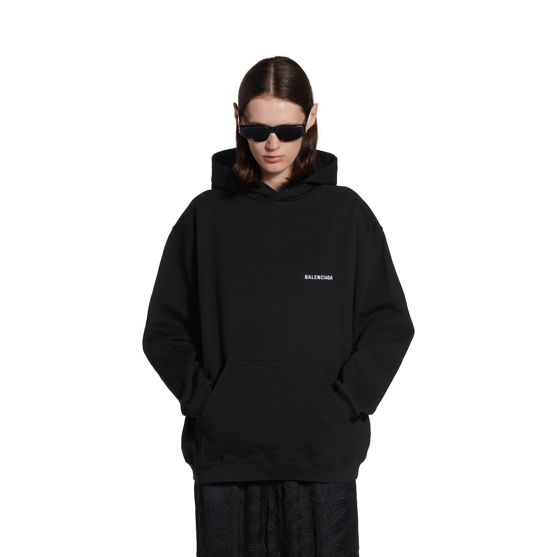 Balenciaga Back Hoodie Regular Fit in Black - 5
