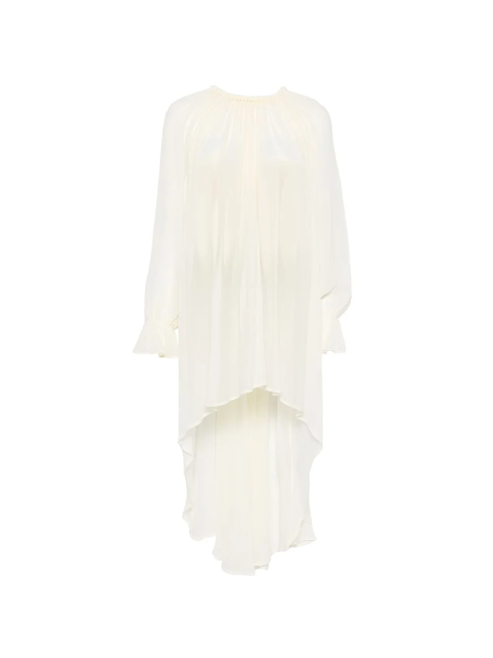 ruffled-cuff asymmetric dress - 1