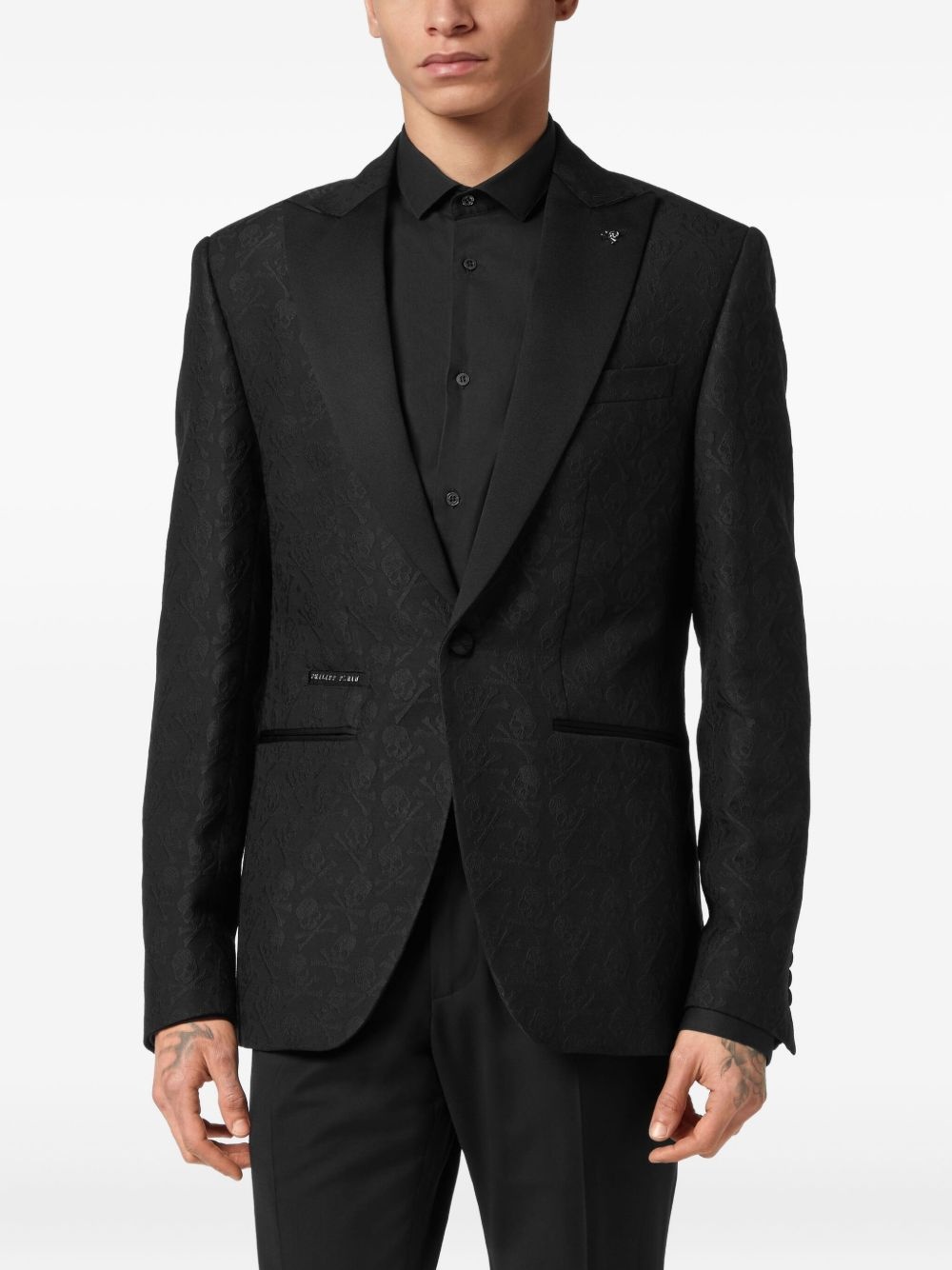 Skull&Bones jacquard blazer - 3