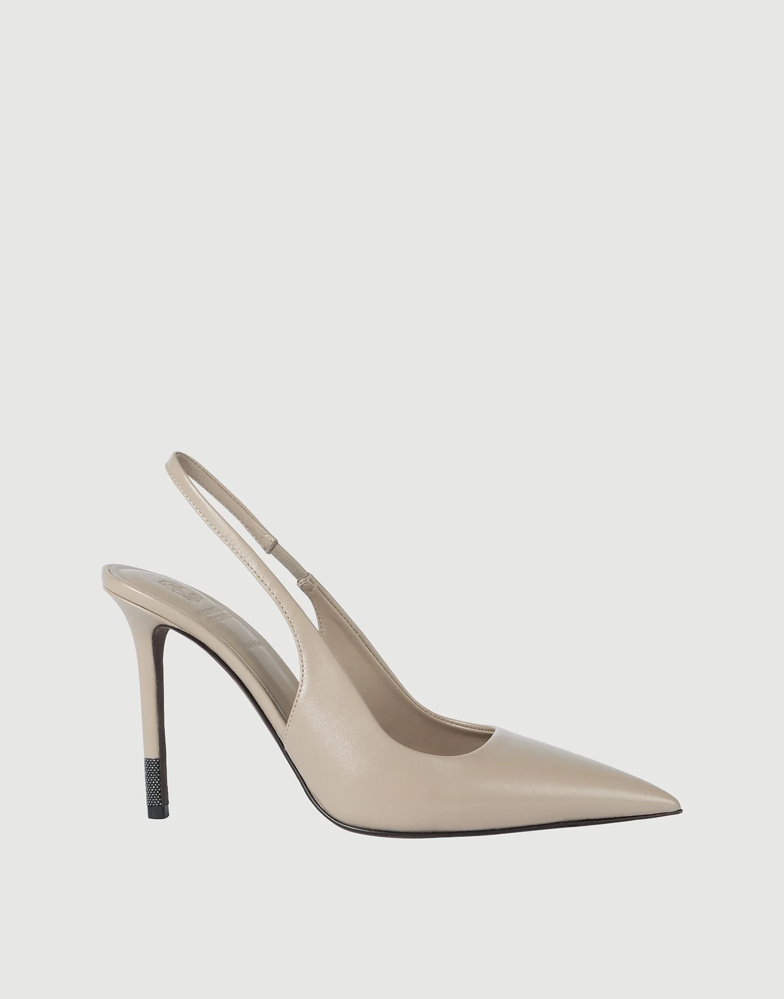 Calfskin slingback heels with monili - 1