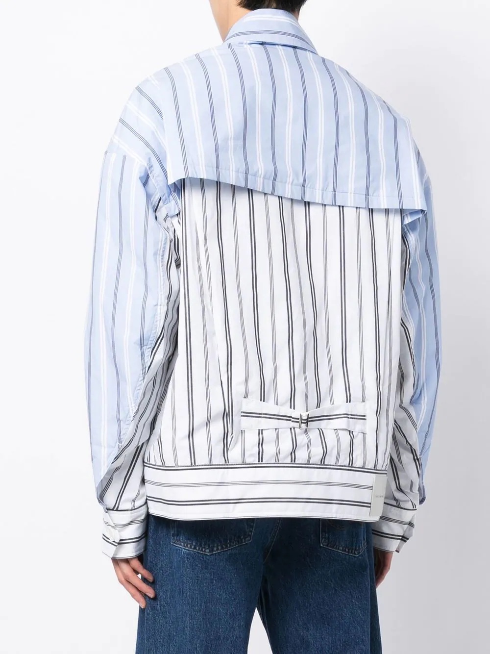 layered striped jacket - 4