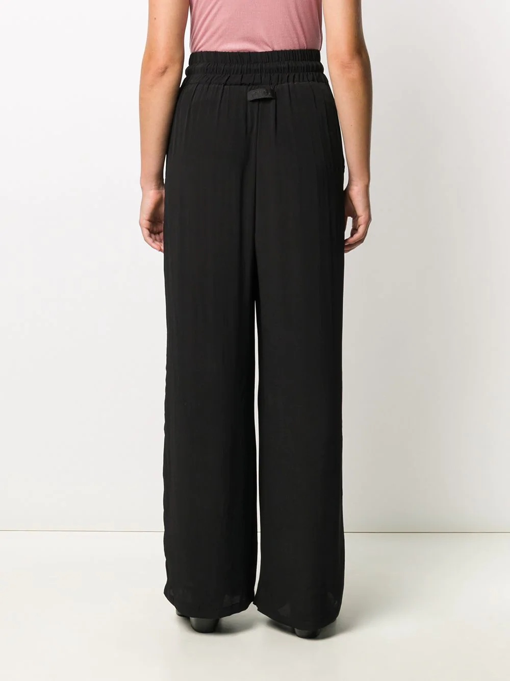 drawstring wide-leg trousers - 4