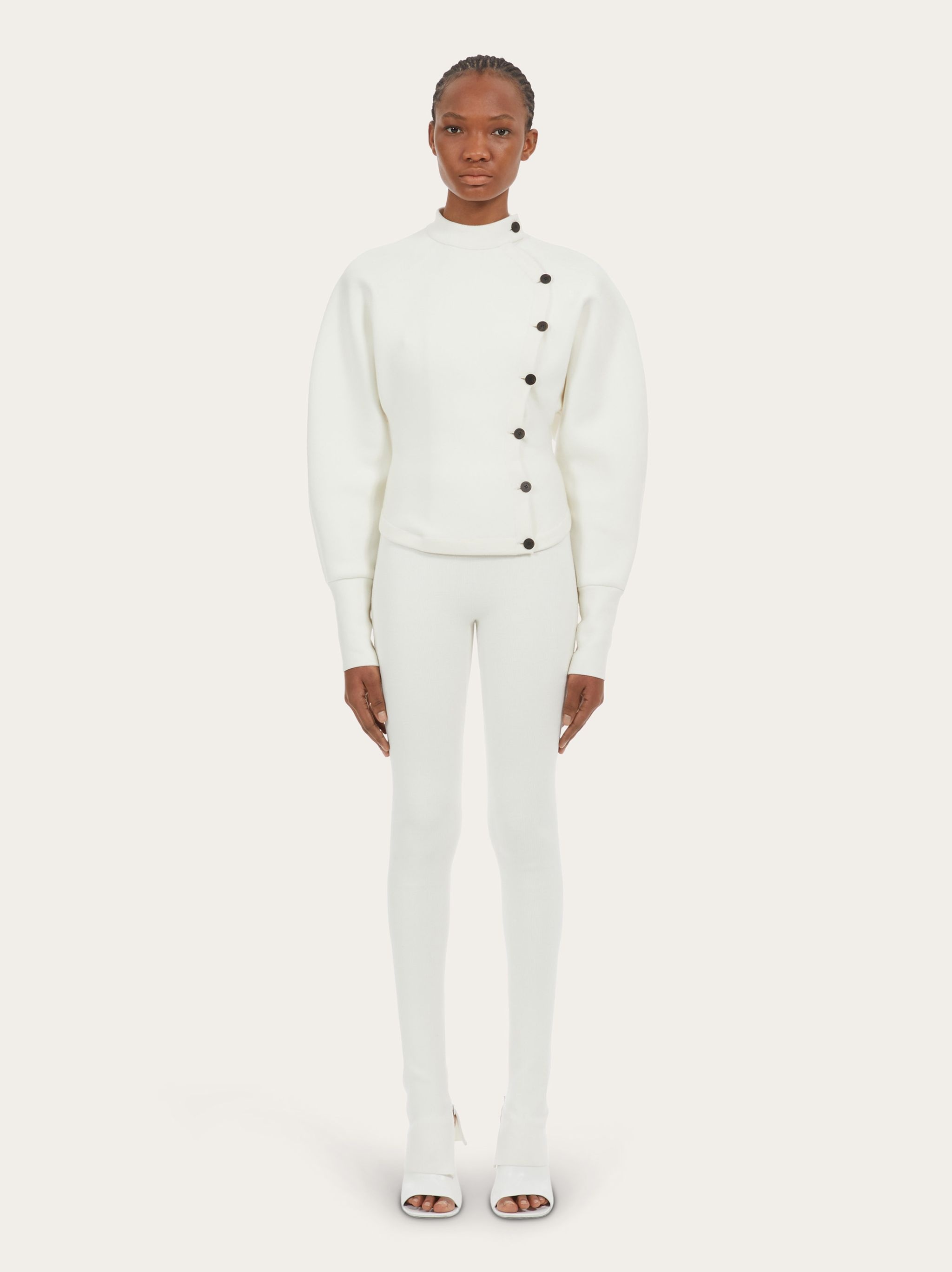 Asymmetric button up jacket - 5