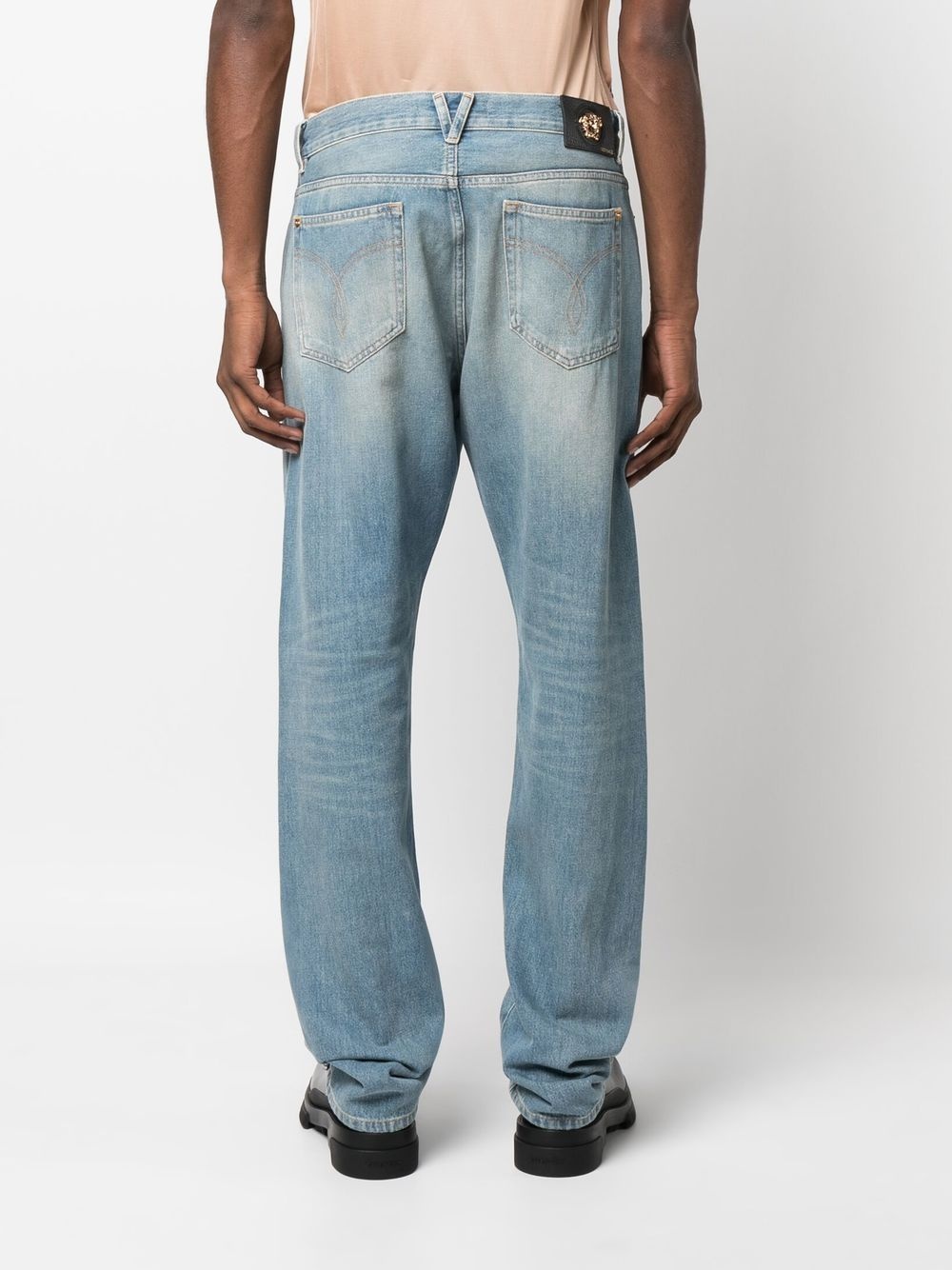 straight-leg cut denim jeans - 4