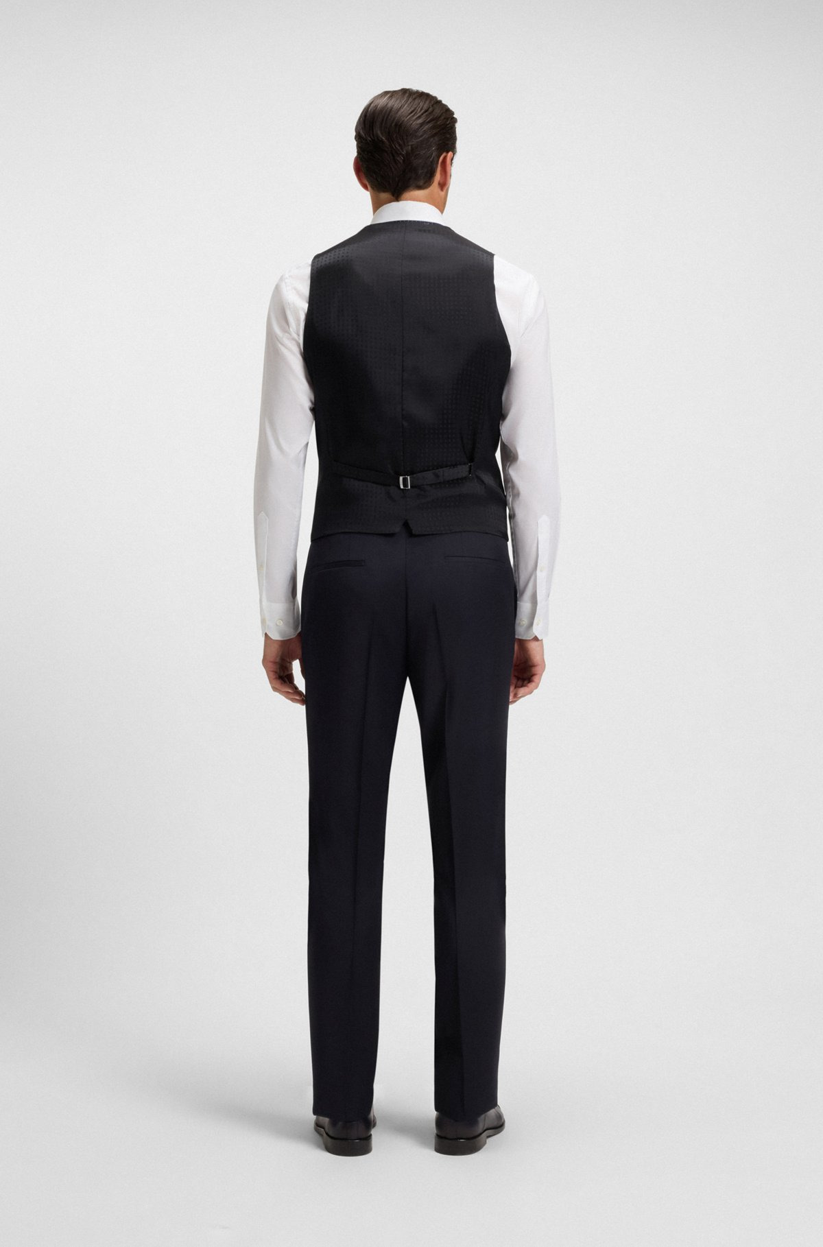 SINGLE-BREASTED WAISTCOAT IN VIRGIN-WOOL SERGE - 5