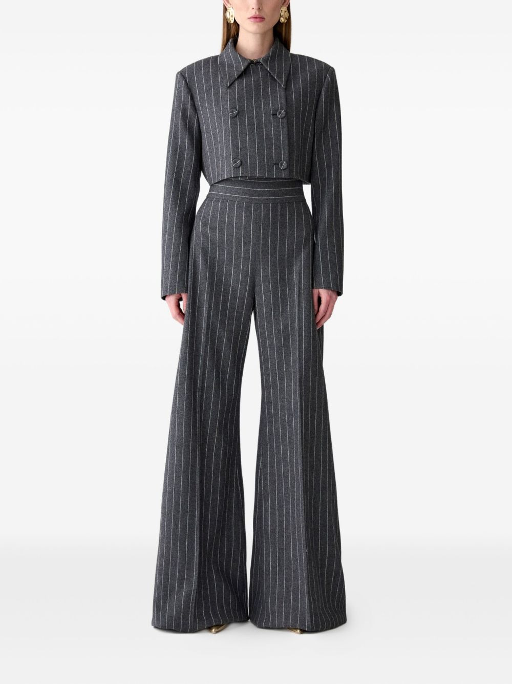 pinstripe double-breasted jacket - 2