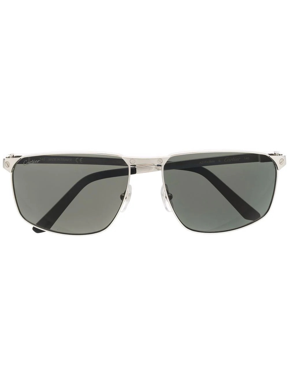 tinted rectangle-frame sunglasses - 1