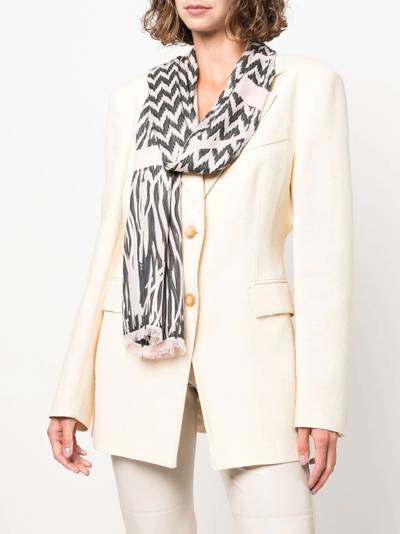 Lanvin zigzag-print fringed scarf outlook