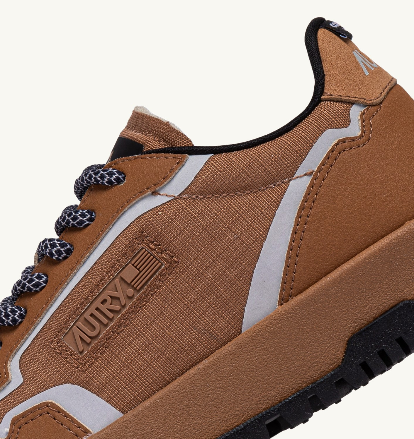 WILDPACE LOW SNEAKERS IN RIPSTOP NYLON AND LEATHER COLOR BROWN SUGAR AND REFLEX - 6
