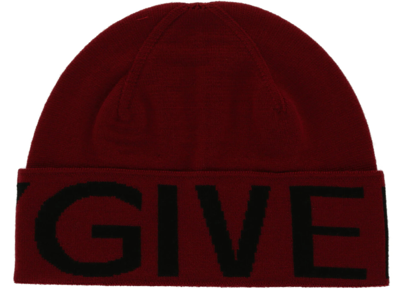 Givenchy Jacquard Logo Beanie Red Black - 1