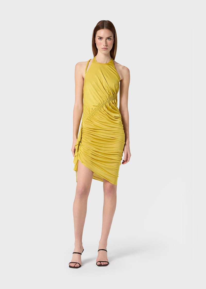 Blumarine CRÊPE JERSEY DRESS WITH GATHERING outlook
