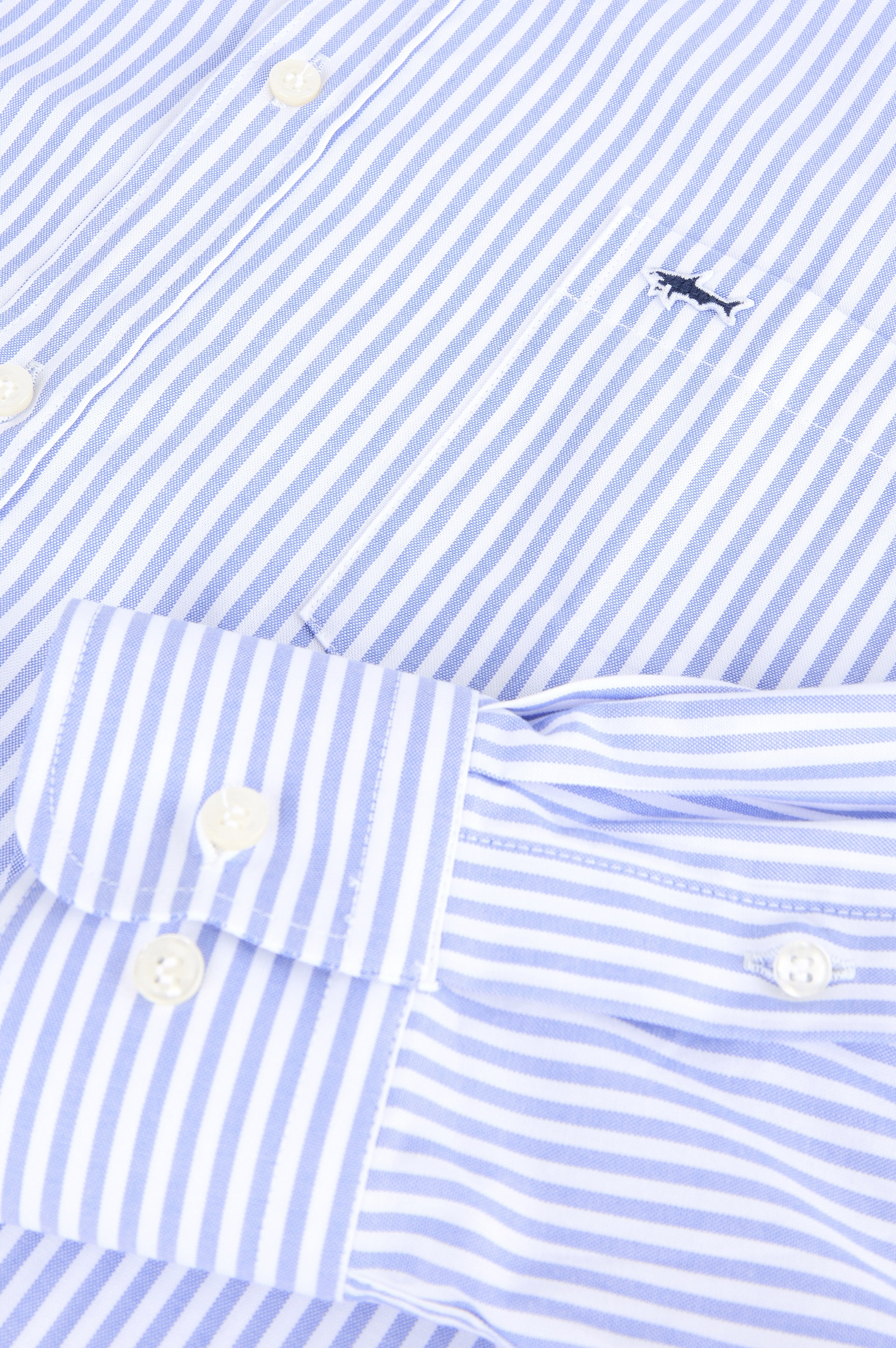 STRIPED OXFORD COTTON SHIRT - 5