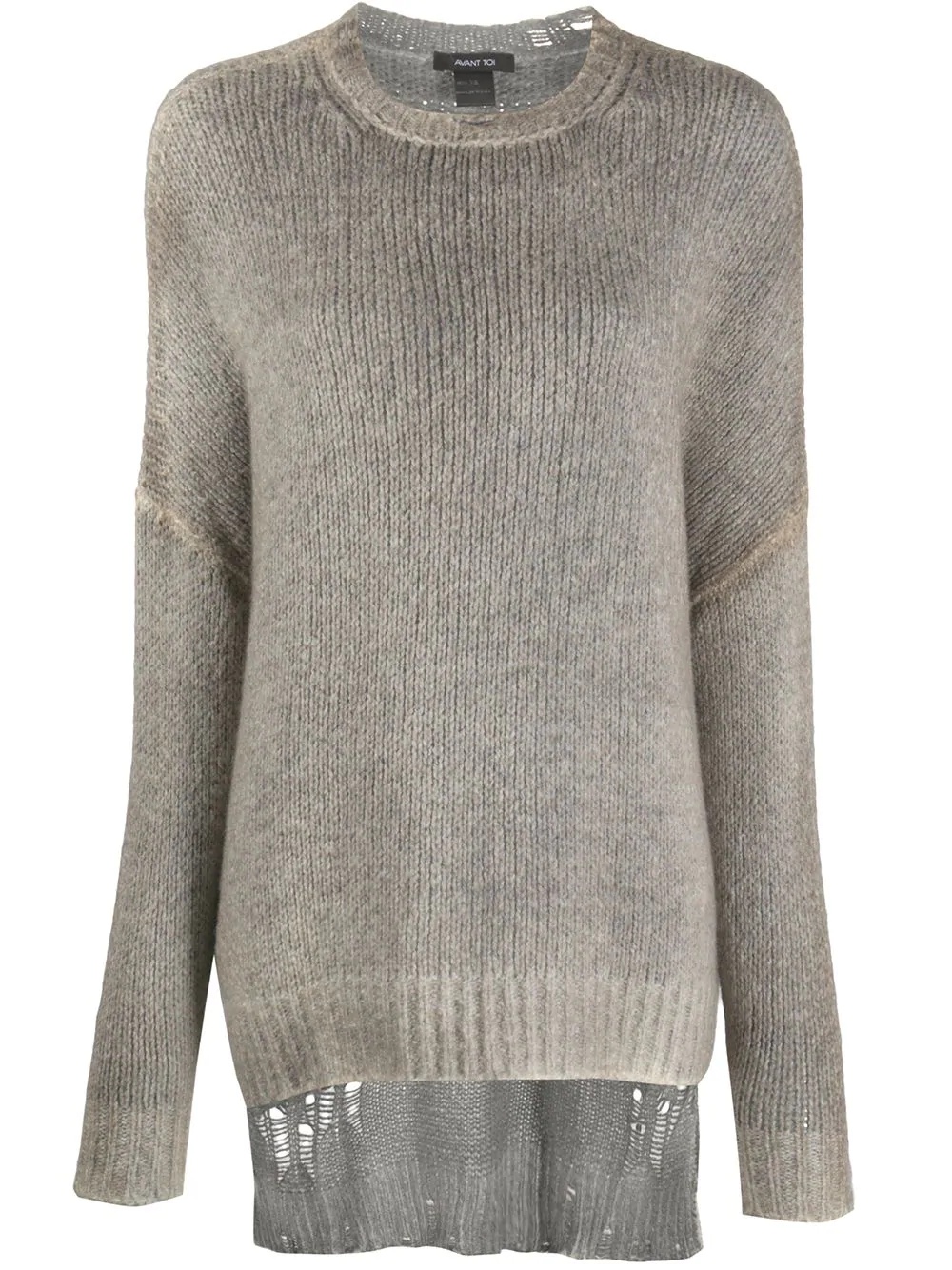 distressed knit jumper - 1