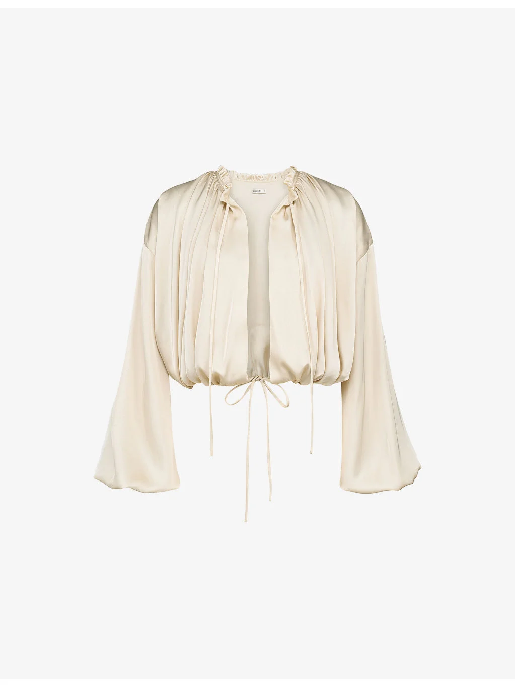 Talia Tie-Neck Satin Blouse - 1