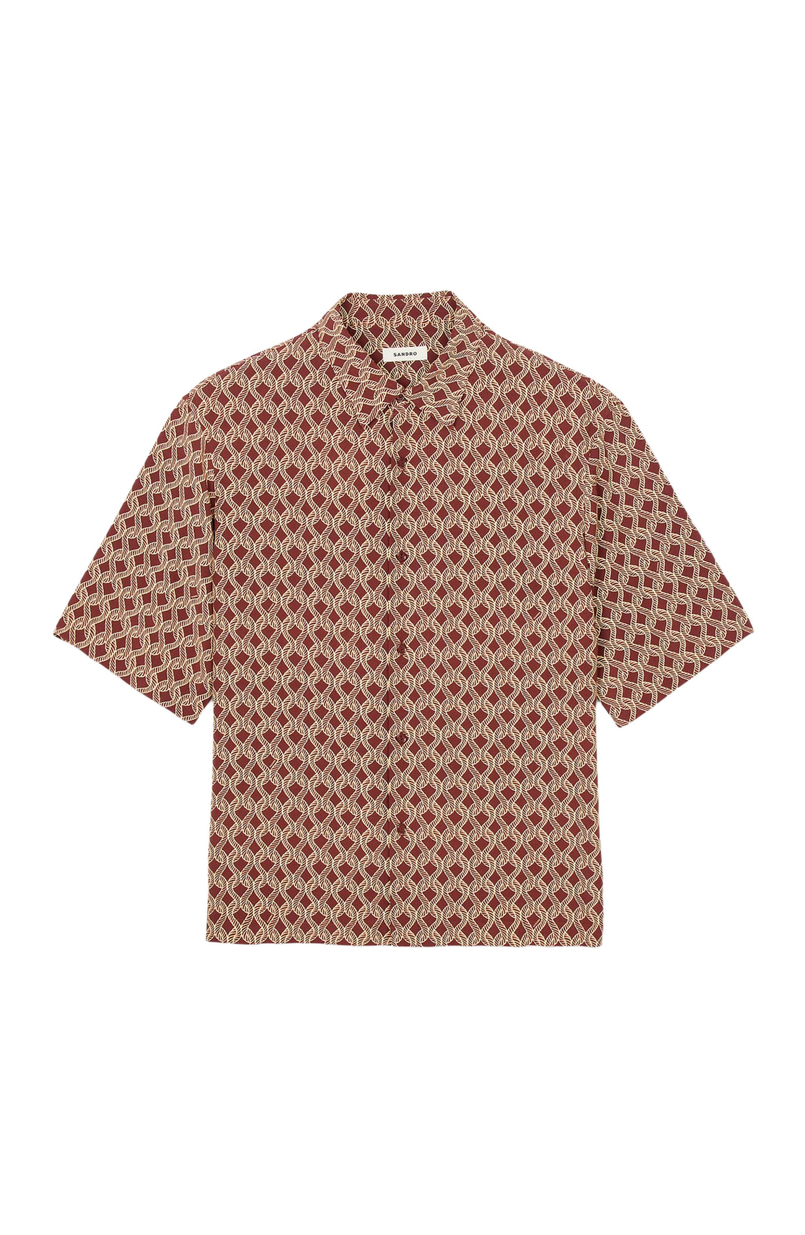 SANDRO Rope print shirt in Terra at Nordstrom - 5