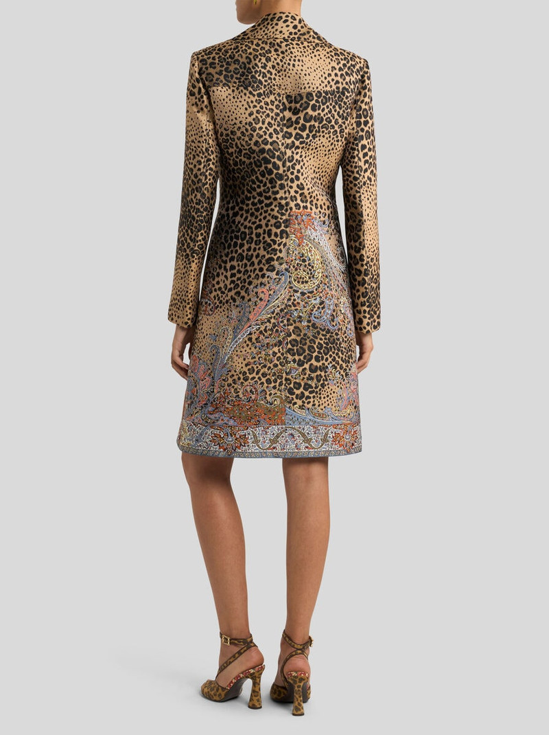 DOUBLE-BREASTED JACQUARD COAT WITH PAISLEY AND ANIMAL MOTIF 4