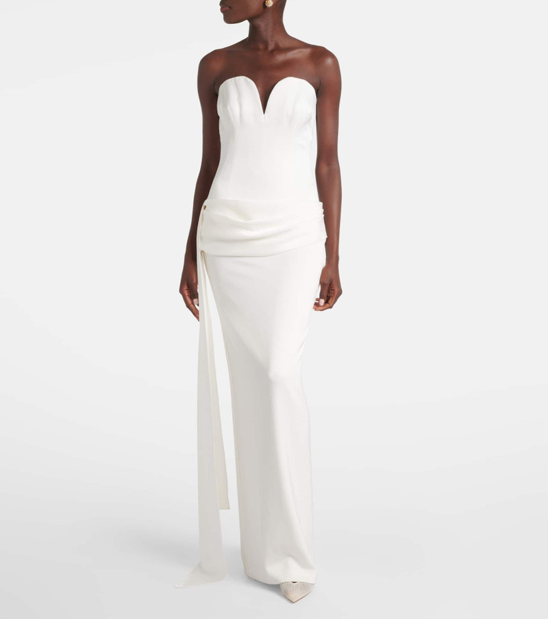 ALEX PERRY Bridal draped strapless gown outlook