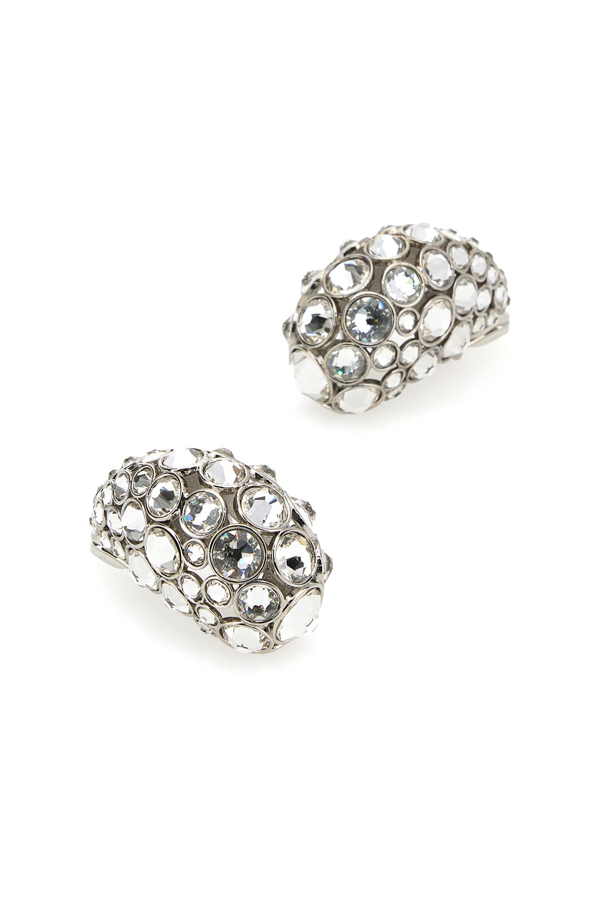Embellished metal earrings - 2
