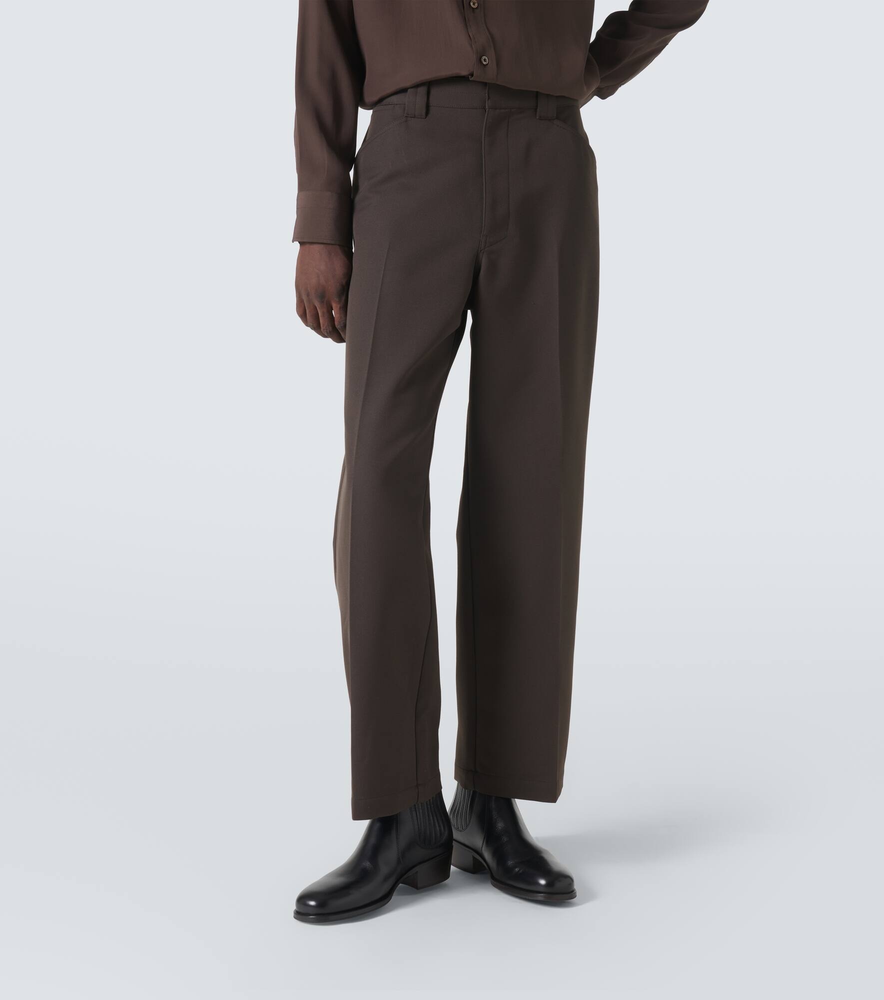 Gabardine straight pants - 3