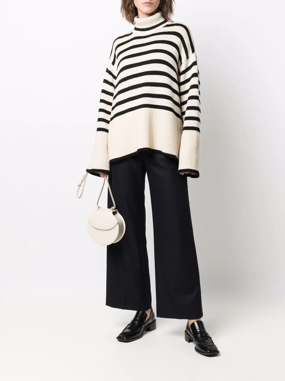 high-waisted flared trousers - 2