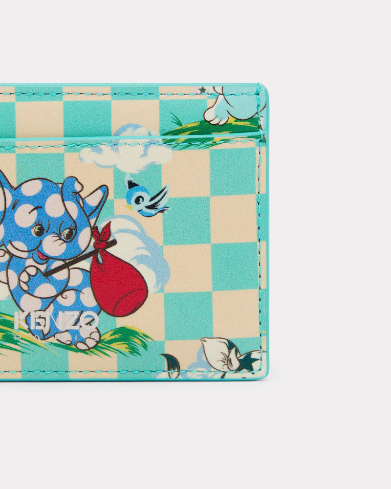 'KENZO Cartoon' card holder in leather 3