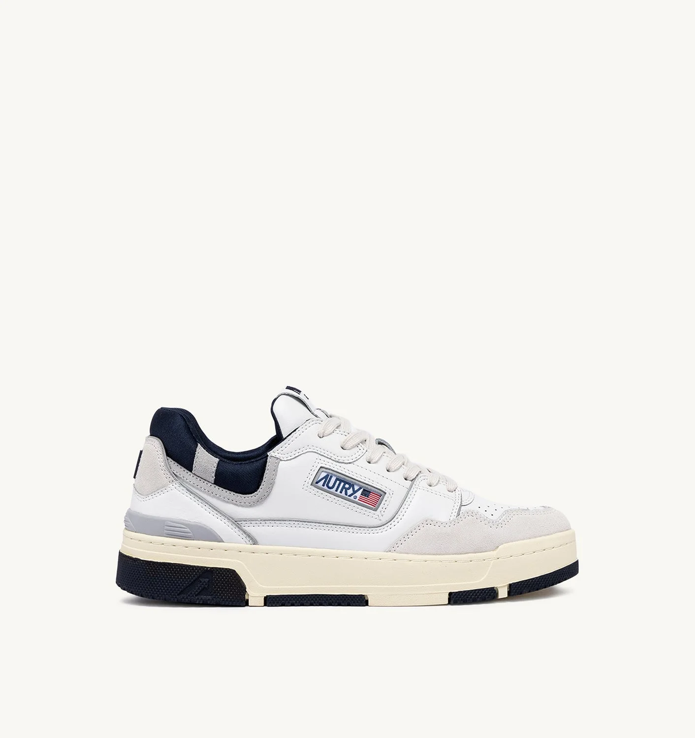 CLC LOW SNEAKERS IN WHITE AND SPACE LEATHER SUEDE - 1
