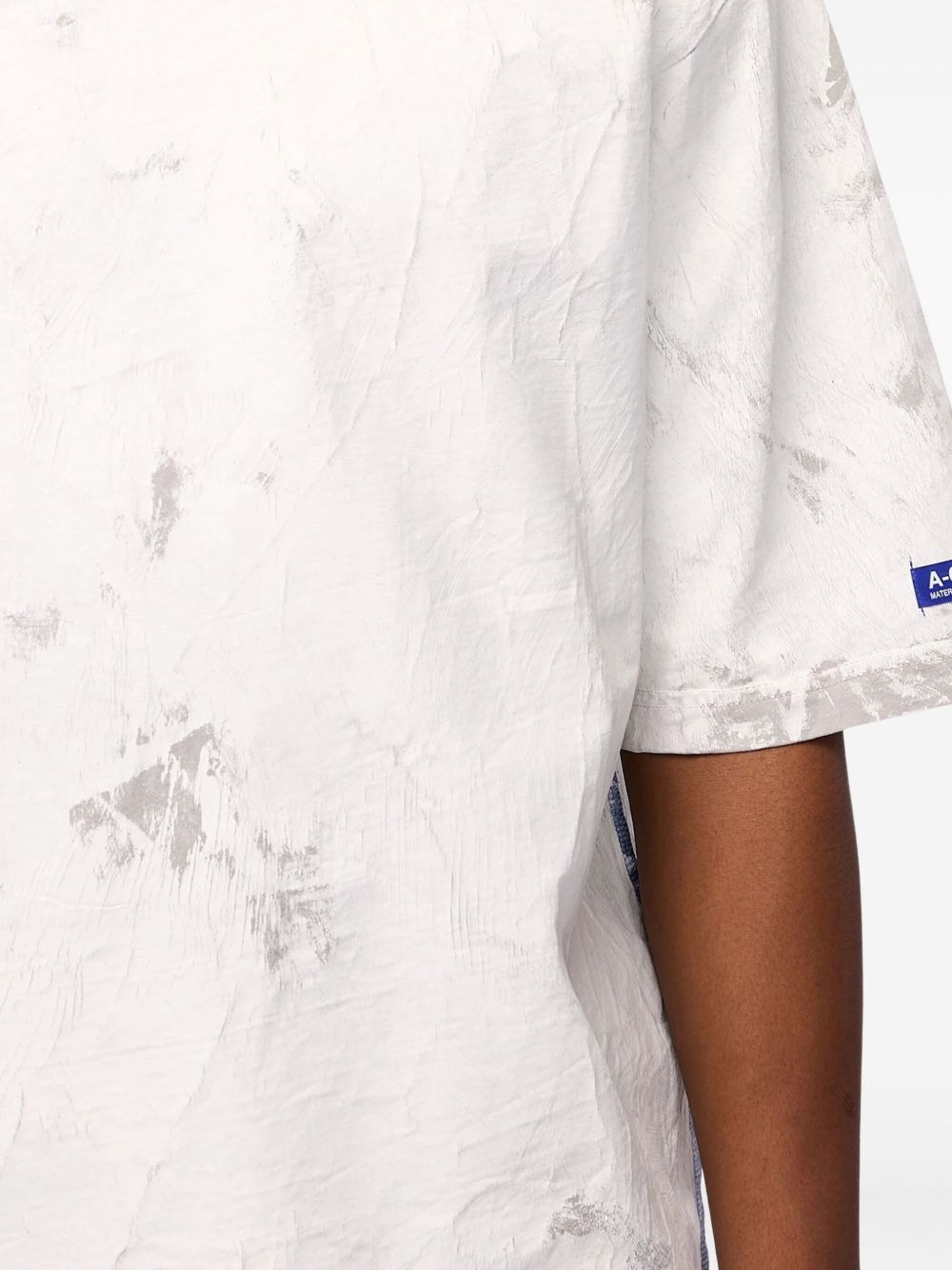MARBLE-EFFECT COTTON T-SHIRT - 4
